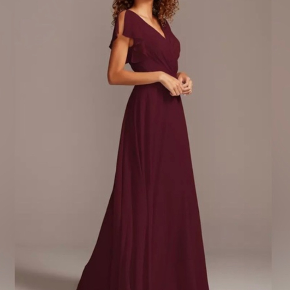 Bridesmaid Dress with Flutter Sleeve